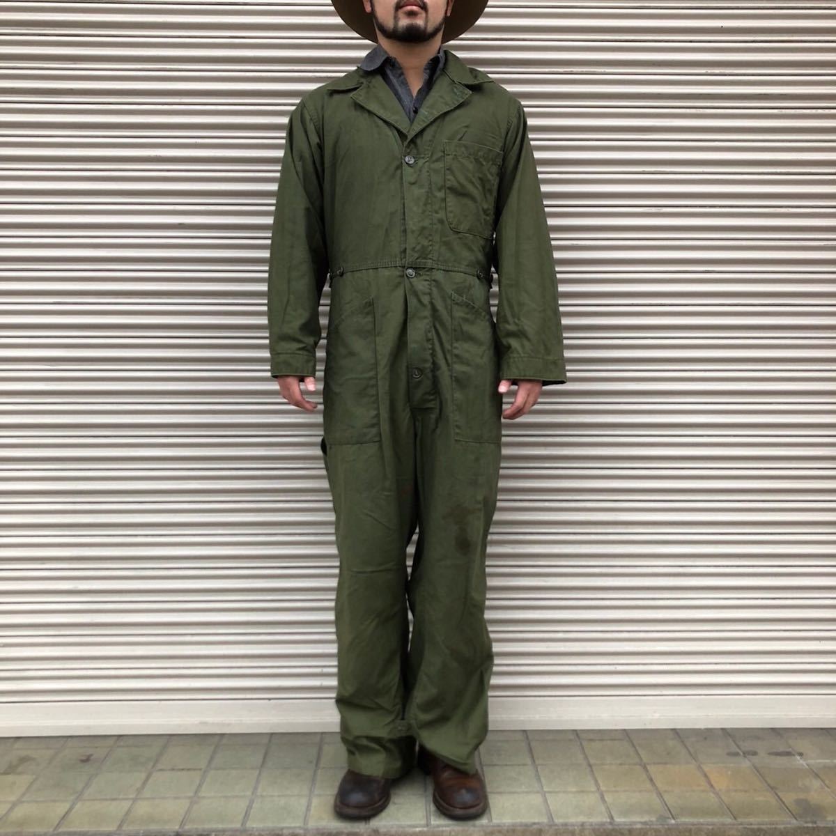 70s 米軍実物 USArmy OG-107 カバーオール COVERALLS ツナギ 70s 米軍実物 USArmy OG-107 カバーオール COVERALLS ツナギ
