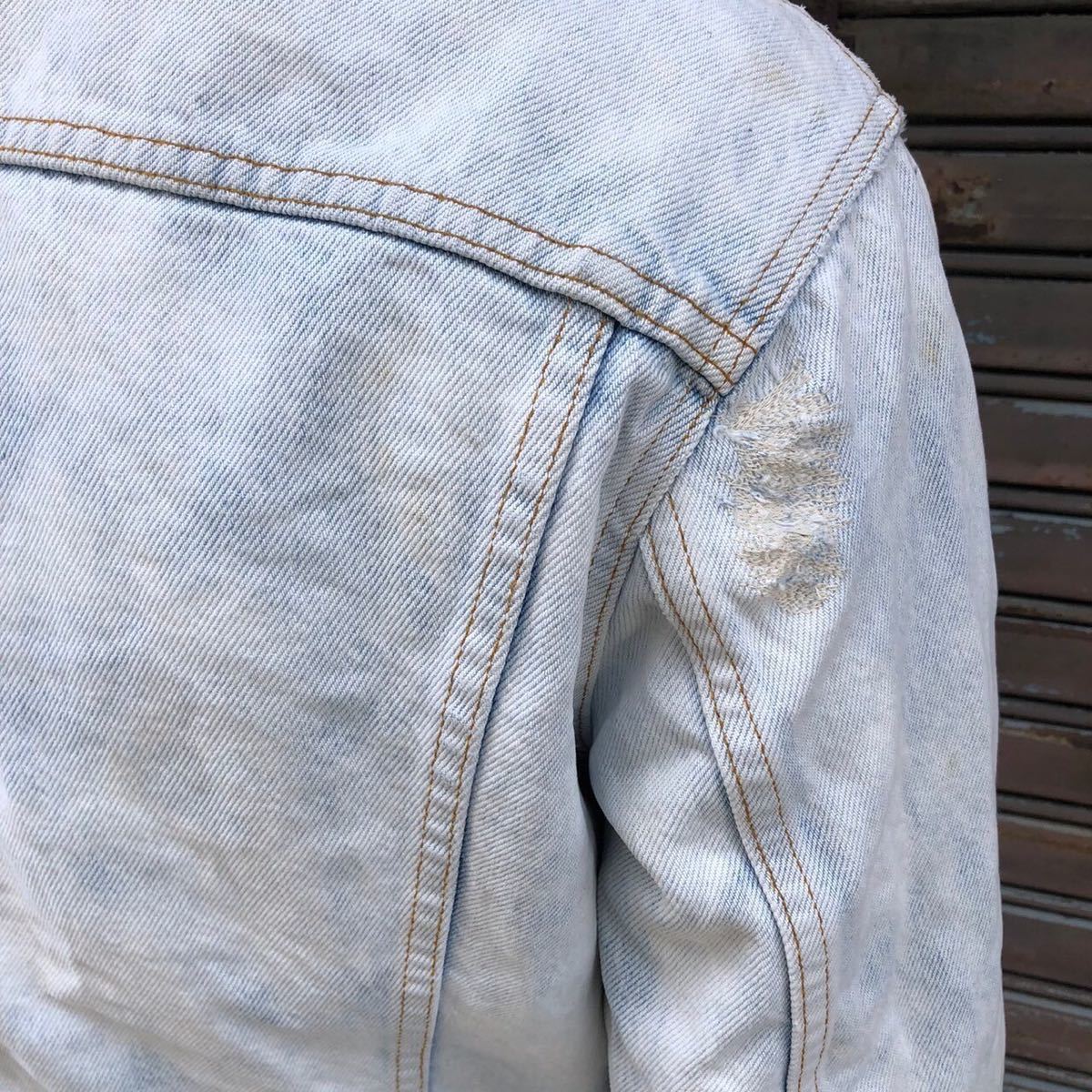 USA製 80s Levi's 70506 アメリカ リーバイス ブルー デニム トラッカー ジャケット Gジャン ヴィンテージ 90s 小さいサイズ 36-38_画像7