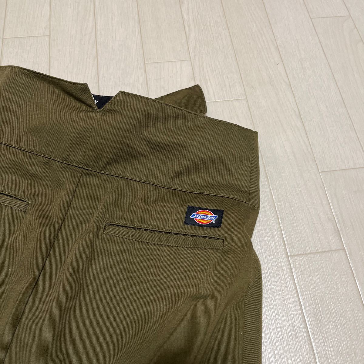 和222★ ROPE mademoiselle Dickies ロペ ディッキーズ フレアスカート ロングスカート 38 レディース カーキ_画像4