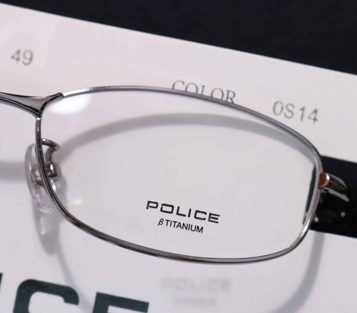 Police 小さめ メガネフレーム 高級素材 βチタン VRL 080J COL 0S14 眼鏡 ポリス ケース付属_画像7
