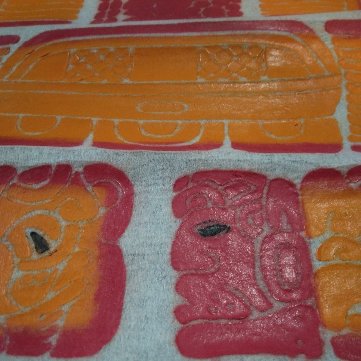 希少 CECIJEMA Mayan Temple マヤ文明 カレンダー メキシコ フェルトアート MAYAN CALENDAR Mexico_画像5