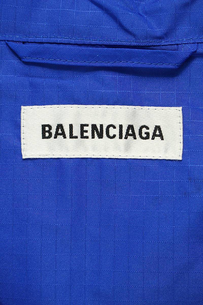 バレンシアガ BALENCIAGA 528638 TYD33 サイズ:36 ロゴプリントポプリンシャツブルゾン 中古 OM10_画像3