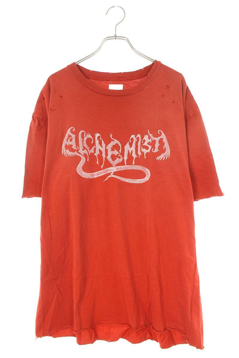 アルケミスト ALCHEMIST AL-A20-0000-009 サイズ:L ダメージ加工ロゴプリントTシャツ 中古 BS99_画像1