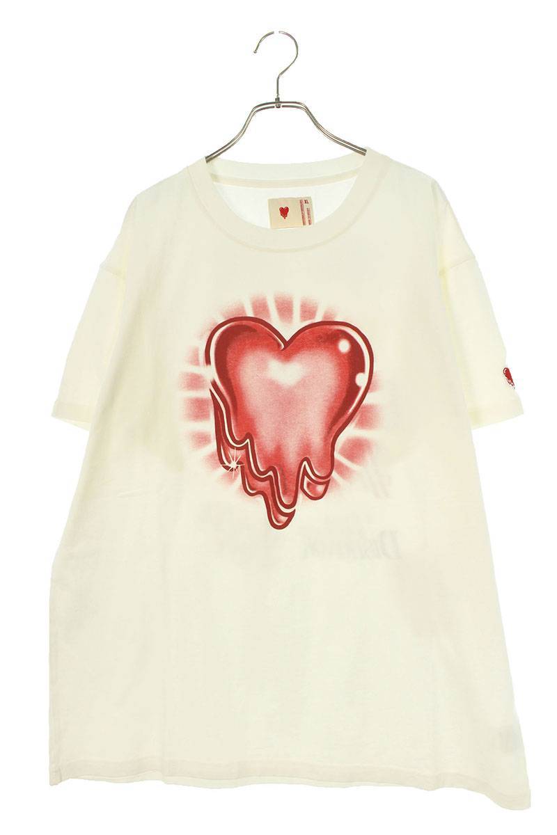 エモーショナリー アンアベイラブル EMOTIONALLY UNAVAILABLE EU-S23-0000-007 サイズ:XL ハートロゴプリントTシャツ 中古 BS99_画像1