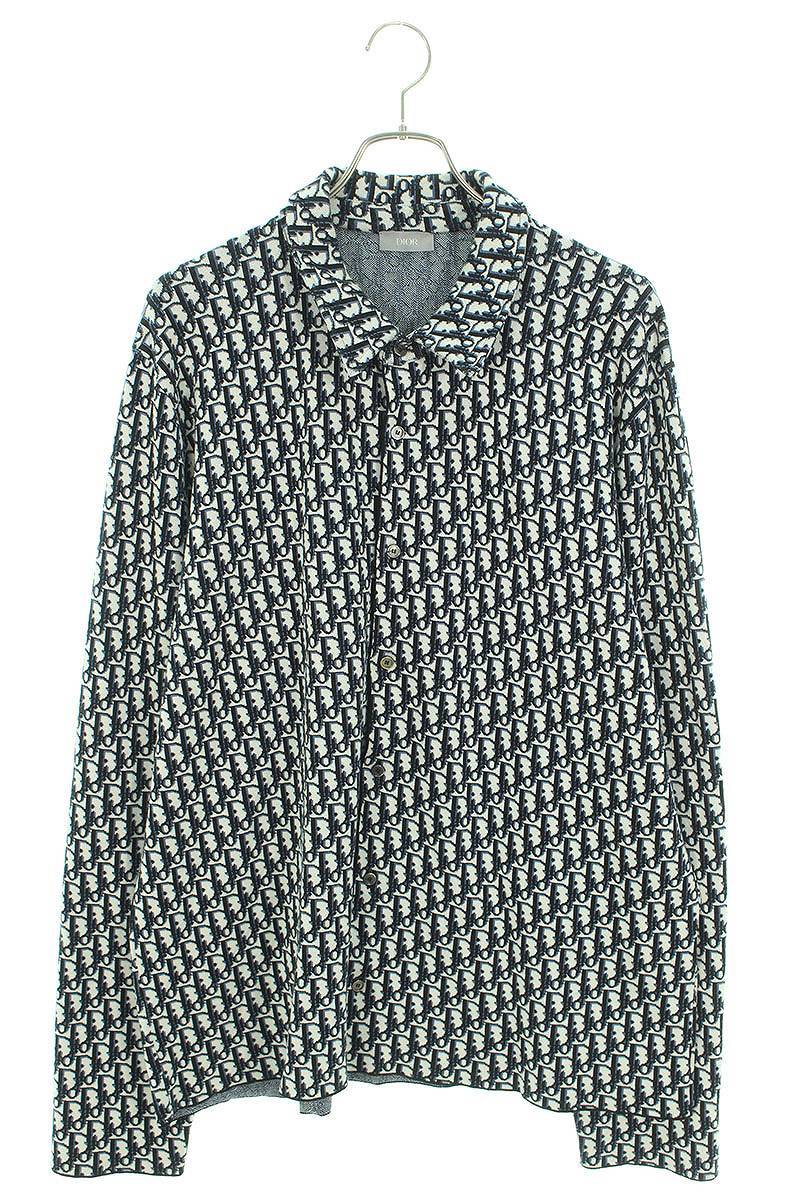  Dior DIOR 023M550AT099 size :X3Lob leak pattern total pattern knitted long sleeve shirt used FK04