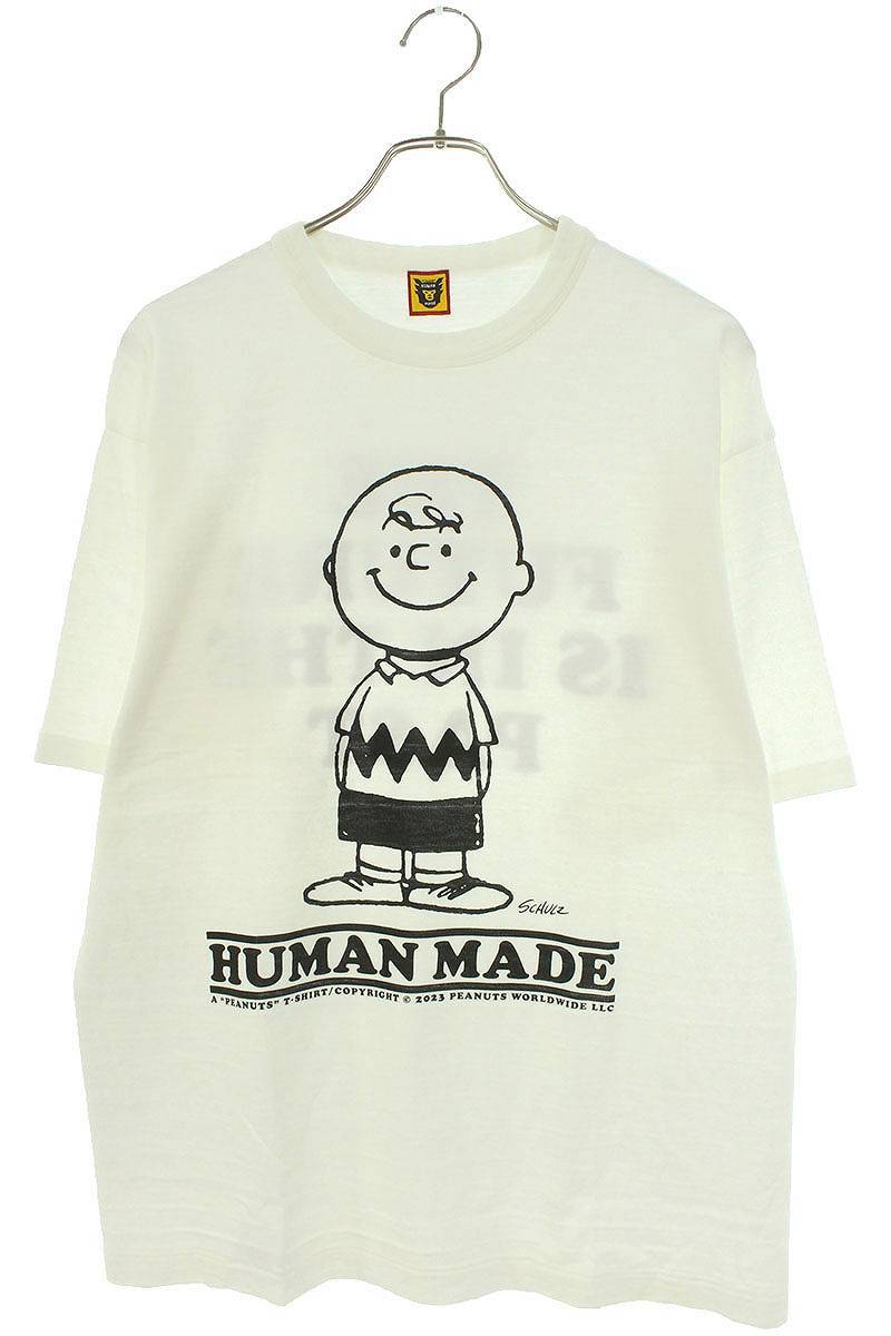 ヒューマンメイド HUMAN MADE 23SS HM25TE024 PEANUTS T-SHIRT サイズ:XL キャラクタープリントTシャツ 中古 BS55