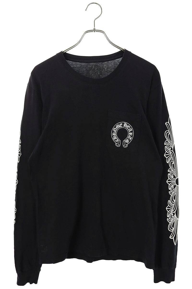 クロムハーツ Chrome Hearts CH L/S /1 サイズ:M バックホースシュープリント長袖カットソー 中古 GZ11