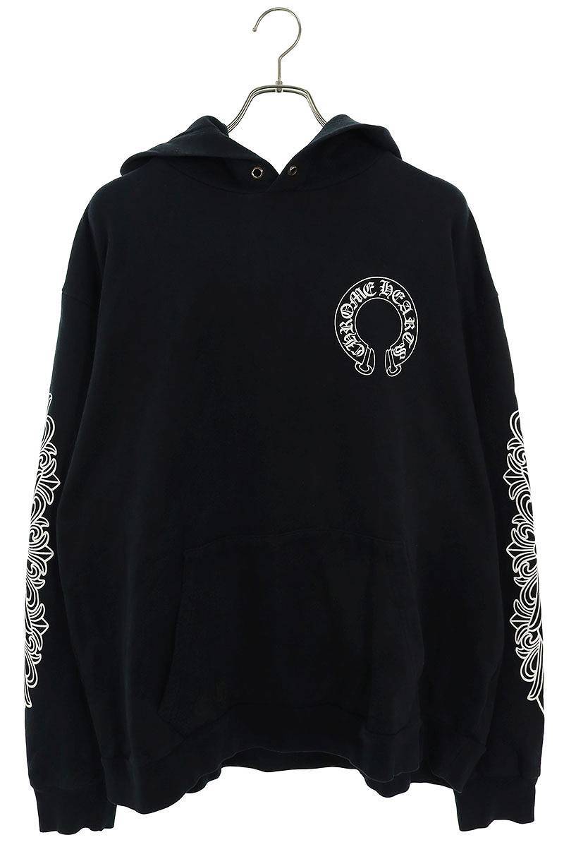 クロムハーツ Chrome Hearts SWTSHRT PLVR サイズ:XL 袖フローラルプリントプルオーバーパーカー 中古 SJ02