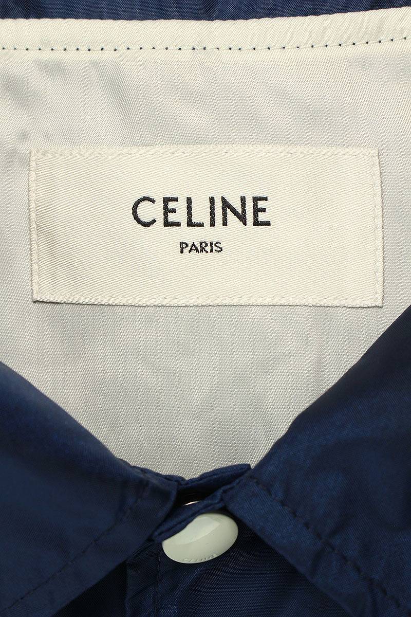 セリーヌバイエディスリマン CELINE by Hedi Slimane 2W864495M サイズ:52 バックロゴロングコーチジャケットブルゾン 中古 SS13_画像3