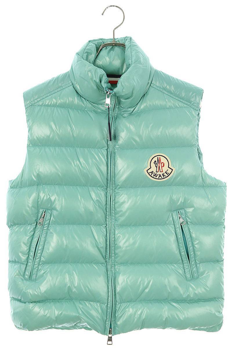 モンクレールジーニアス Moncler Genius アウェイク PARKER サイズ:1 ロゴワッペンバックプリントダウンベスト 中古 OM10