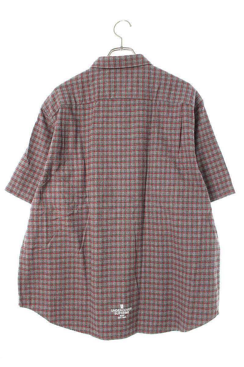 シュプリーム SUPREME アンダーカバー 23SS Undercover S/S Flannel Shirt サイズ:L フランネルチェック半袖シャツ 中古 BS99_画像2