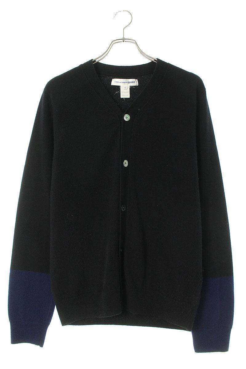 コムデギャルソンシャツ COMME des GARCONS SHIRT FZ-N109 サイズ:M スリーブバイカラーVネックカーディガン 中古 BS99_画像1