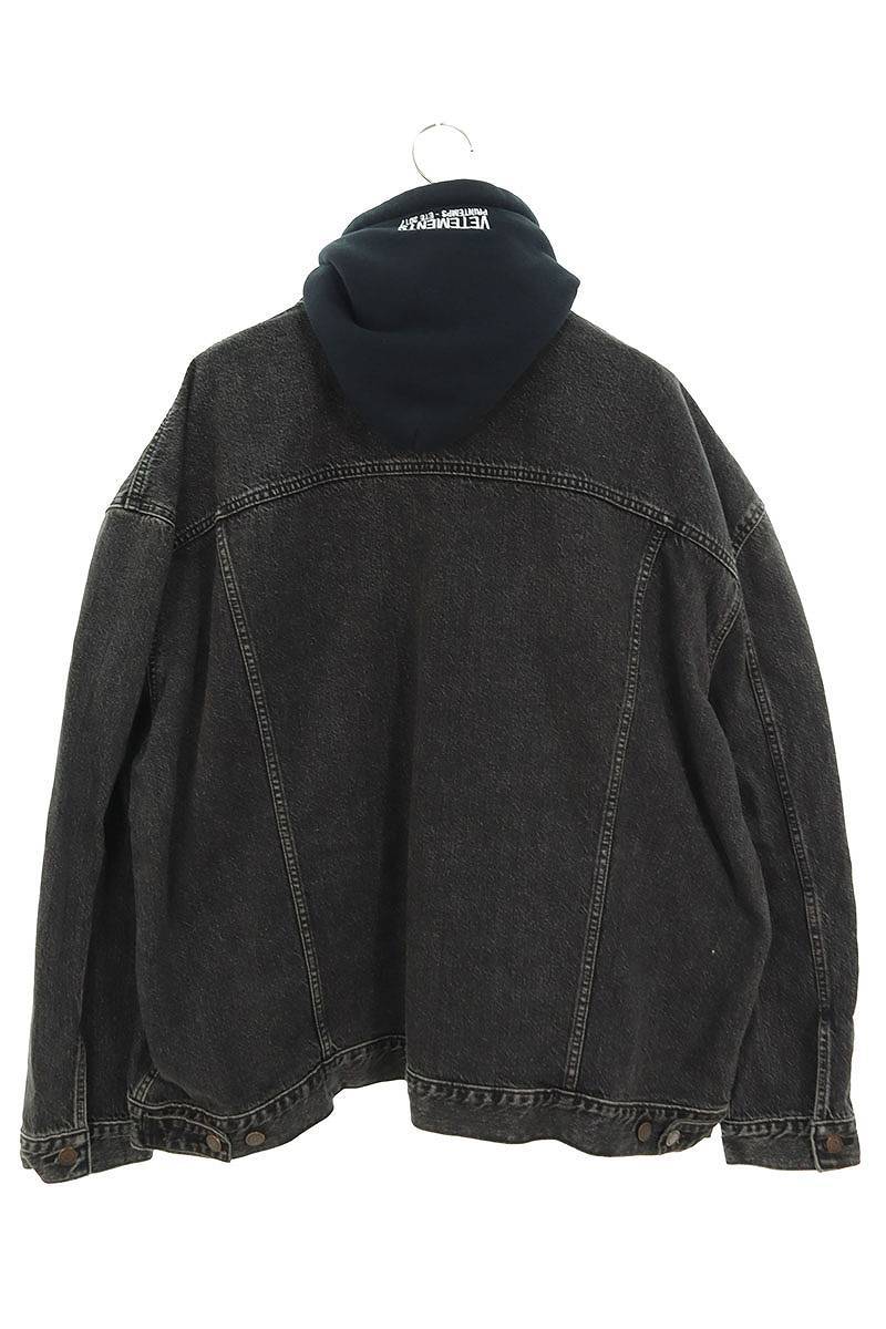 ヴェトモン VETEMENTS 17SS WSS17LE7 サイズ:M オーバーサイズフーデッドデニムジャケット 中古 OM10_画像2