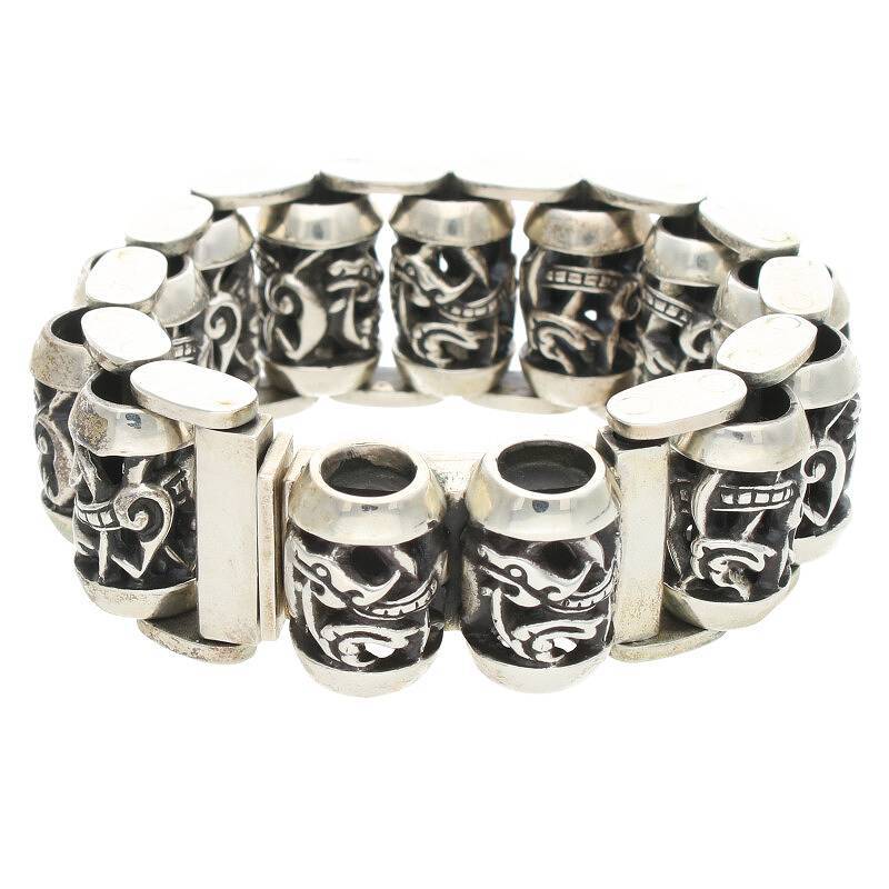 クロムハーツ Chrome Hearts CELT ROLL LINK/ケルティックローラーリンク シルバーブレスレット 中古 GZ11_画像1