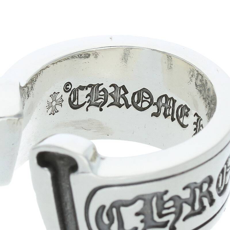 クロムハーツ Chrome Hearts LG SCROLL LABEL/ラージスクロールラベル サイズ:20号 シルバーリング 中古 GZ11_画像3