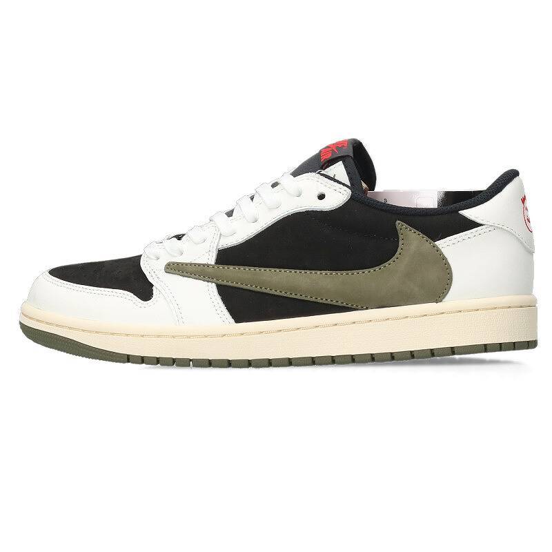 ナイキ NIKE トラヴィススコット WMNS AIR JORDAN 1 LOW OG OLIVE DZ4137-106 27cm ウィメンズエアジョーダン1スニーカー 中古 FK04