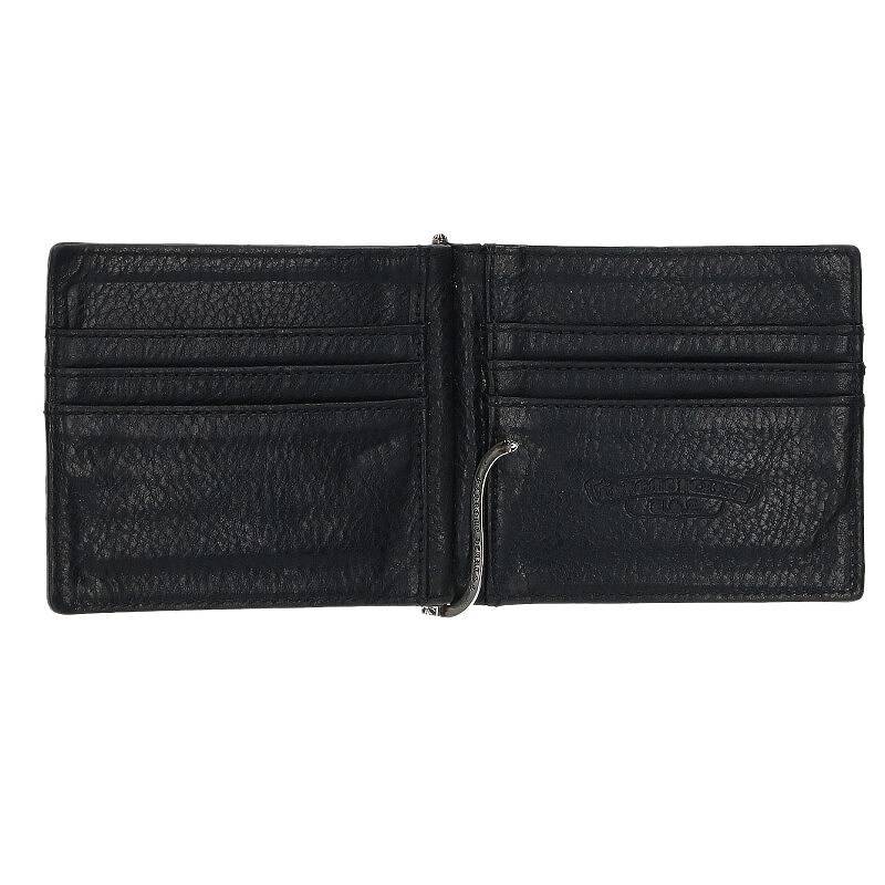 クロムハーツ Chrome Hearts WALLET MONEY CLIP マネークリップレザーウォレット財布 中古 OM10_画像2