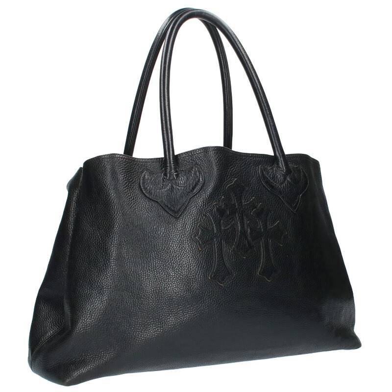 クロムハーツ Chrome Hearts TOTE W/SNP 3CEME/3セメタリートート レザートートバッグ 中古 SJ02