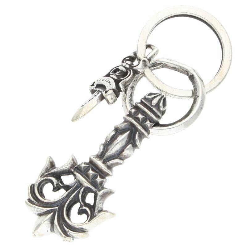  Chrome Hearts Chrome Hearts FILIGREE PULL&No5 DGGR/fili Gree тянуть #5daga- кольцо для ключей серебряный кольцо для ключей б/у GZ11