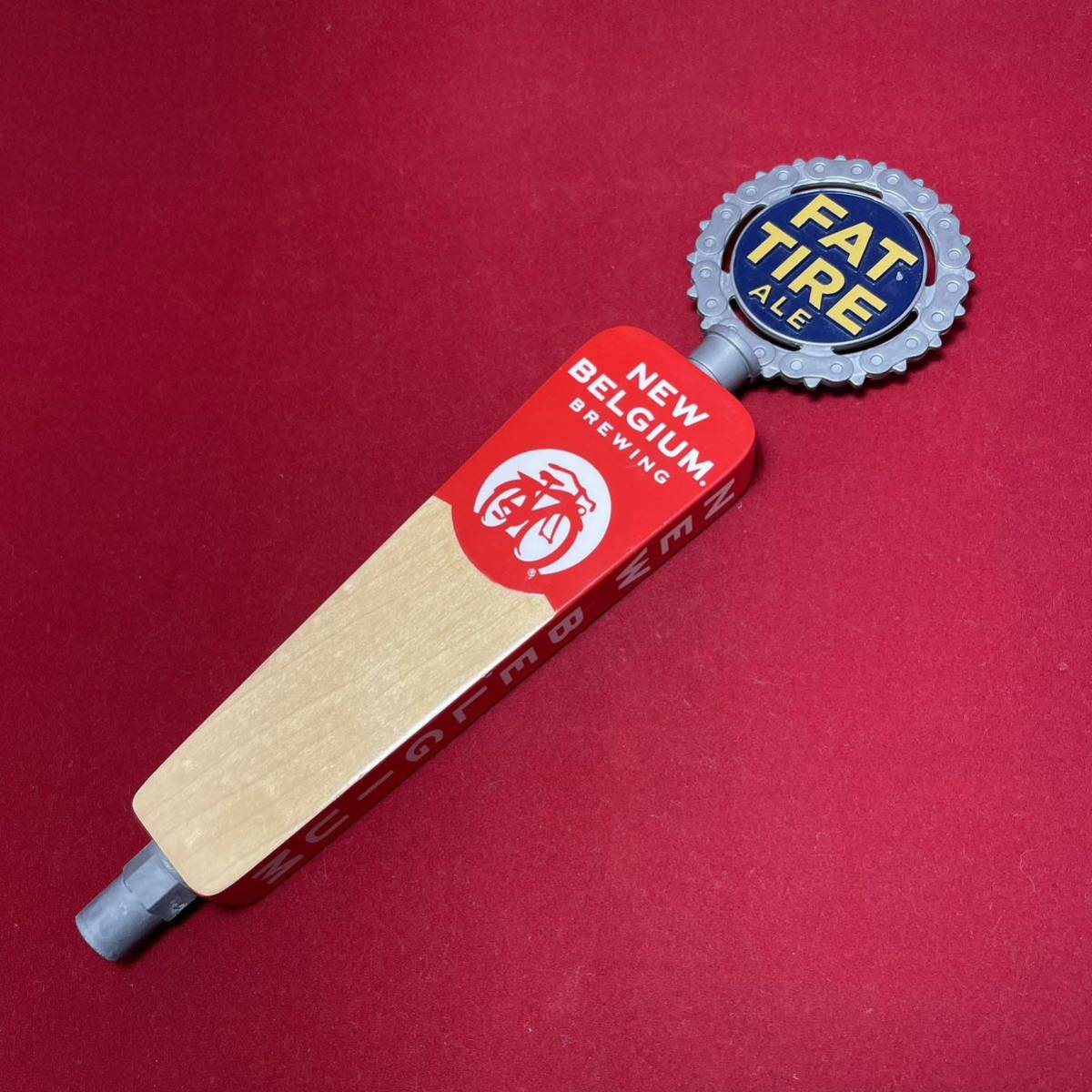 ビアタップ ハンドル B53 FAT TIRE レッド ウッド カリフォルニア ビール シフトノブ ビールサーバーノブ ヴィンテージ アメリカ雑貨 usdm_画像2