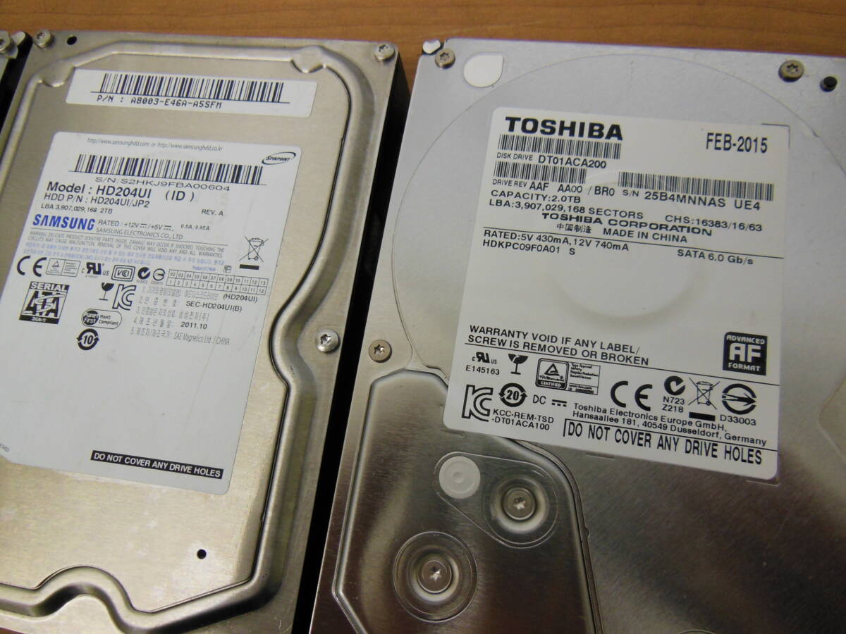 1円スタ 2.0TB 3.5インチHDD 3台セット 動作品_画像5