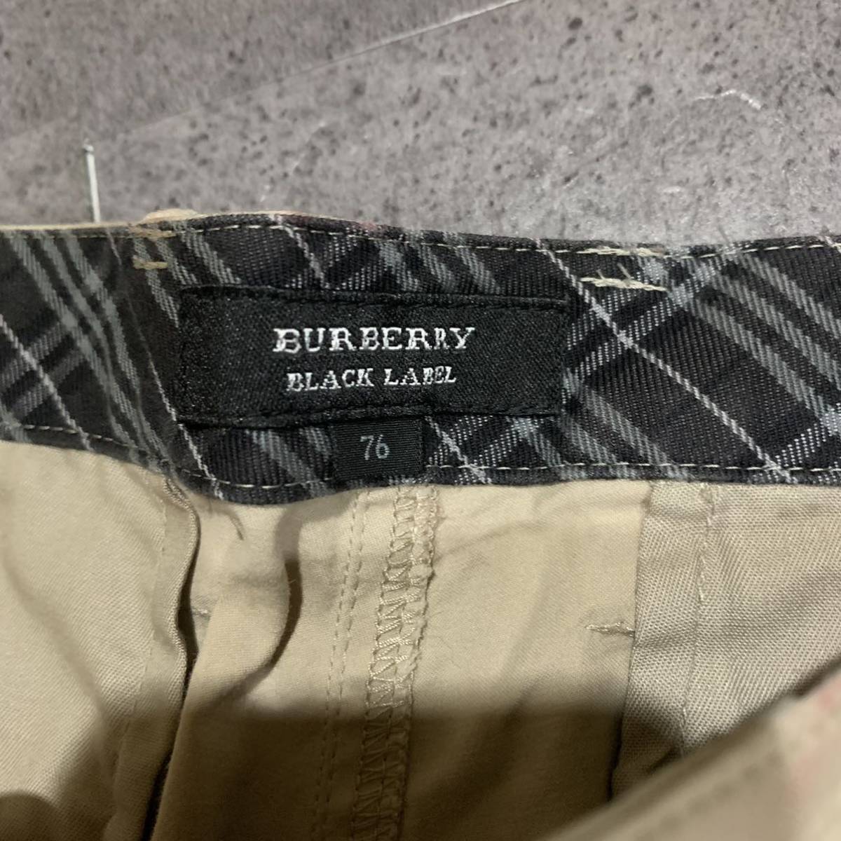 Z ▼ 都会のカジュアルウェア '履き心地抜群' BURBERRY BLACKLABEL バーバリー ブラックレーベル ショートパンツ size:76 紳士服 ボトムス _画像6