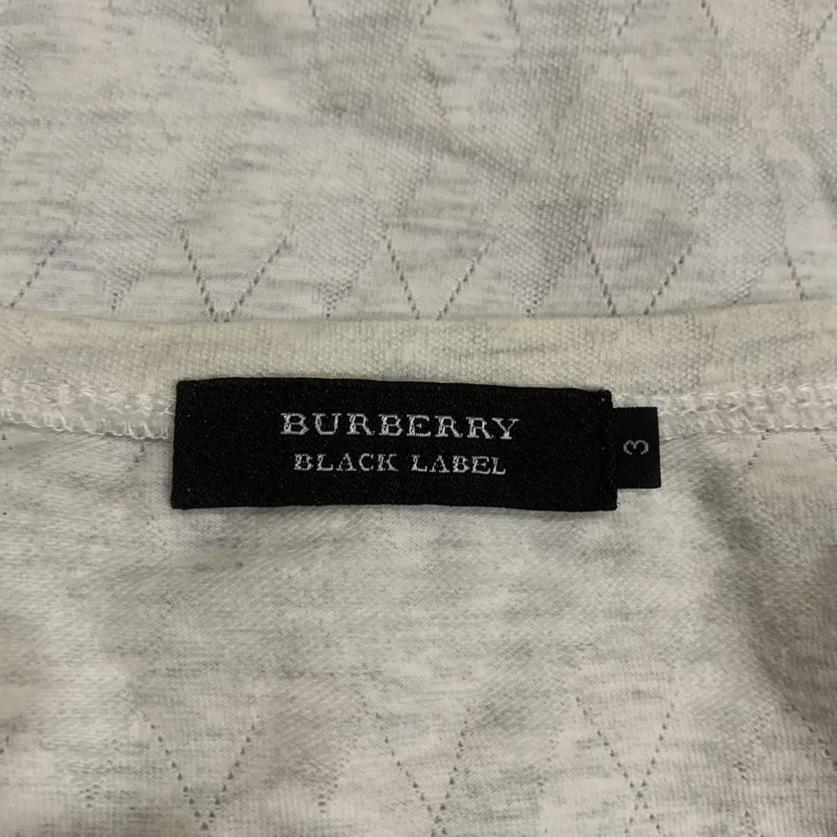 A ▼ 都会のカジュアルウェア '着心地抜群' BURBERRY BLACKLABEL バーバリーブラックレーベル 長袖 Vネック Tシャツ / カットソー size:3_画像7