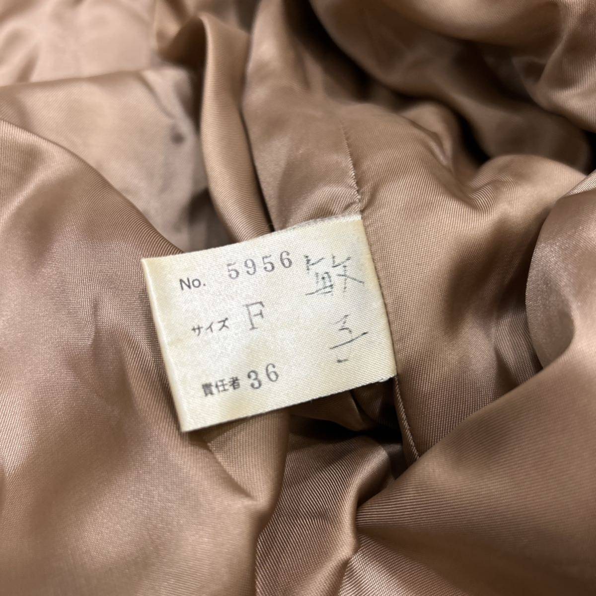 UU @ 極上 PURE CASHMERE100% '日本製' PIACENZA ピアツェンツァ 高品質 カシミヤ WOOL ステンカラーコート F レディース 婦人服 アウター _画像7