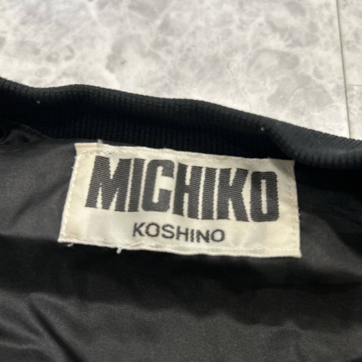 HH@ 古着 '希少 ビンテージ' MICHIKO KOSHINO ミチコロンドン 高品質 ジップアップ ジャケット MA-1 ブルゾン 上着 メンズ 紳士服 アウター_画像5
