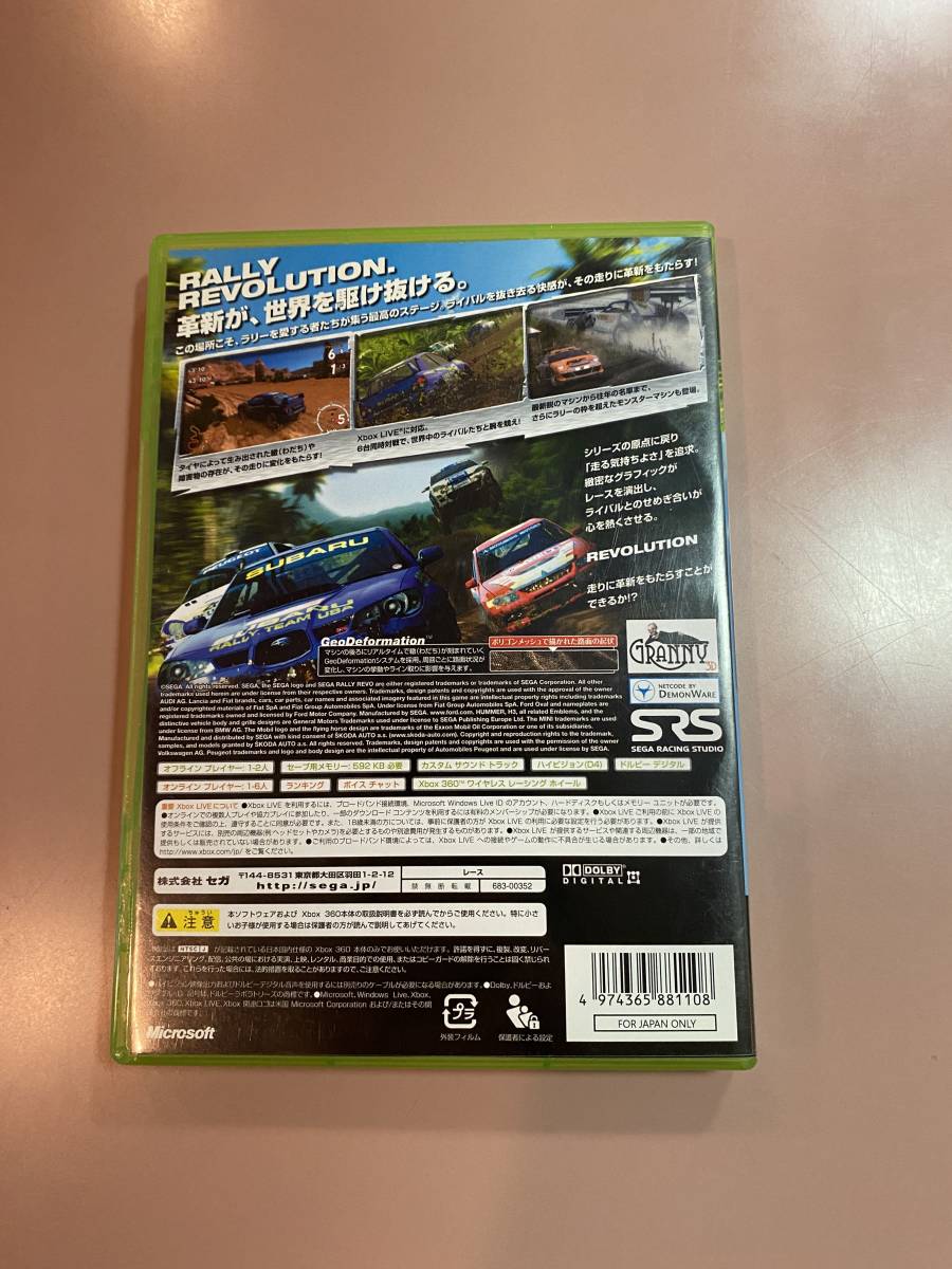 Xbox360★セガラリー レヴォ★used☆Sega rally Revo☆import Japan JP_画像3