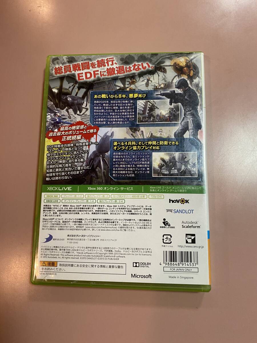 Xbox360★地球防衛軍４★used☆EDF４☆import Japan JP_画像3