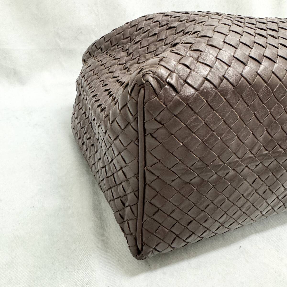 1円〜 美品 BOTTEGA VENETA　ボッテガヴェネタ　イントレチャート　ホーボー　ハンドバック　ブラウン_画像5