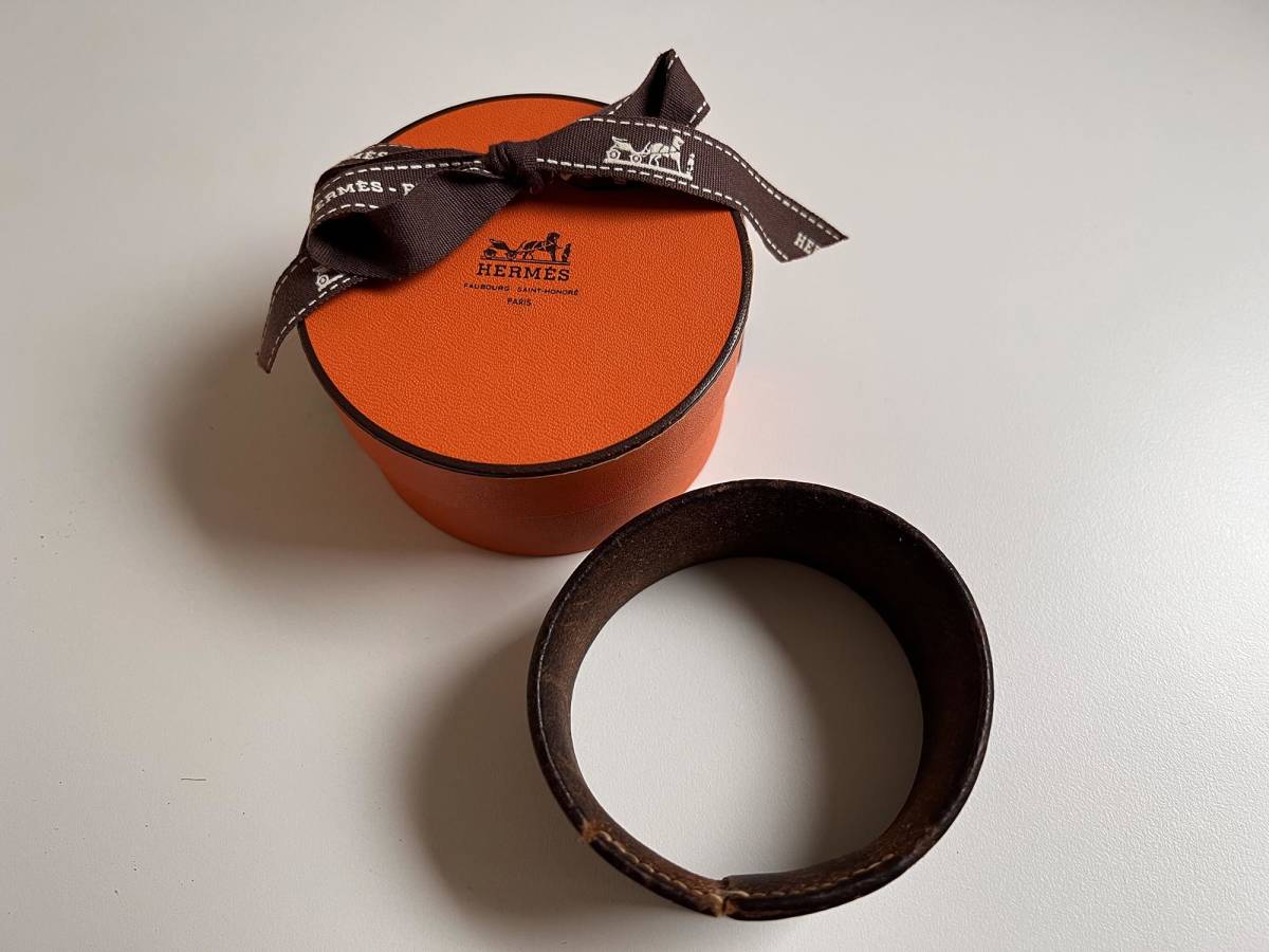 HERMES プールトゥール ブレスレット バングル レザー 藤原 HERMES プールトゥール ブレスレット バングル レザー 藤原