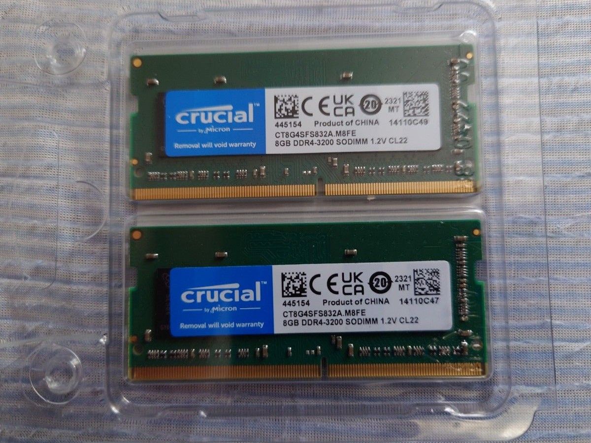 Crucial SODIMM DDR4-3200 8GB 2枚（合計16GB）メモリ