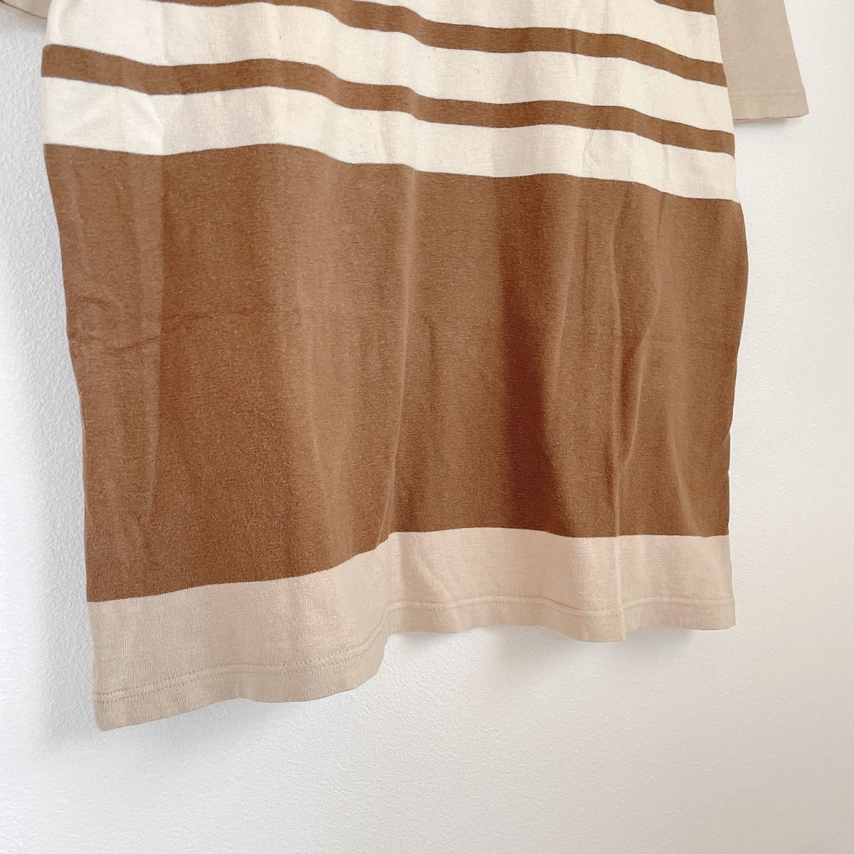【綺麗】スキャナー メンズ 半袖 L ブラウン 茶色 Tシャツ カットソー クルーネック　¥3,980→¥1,890 お値下げ！