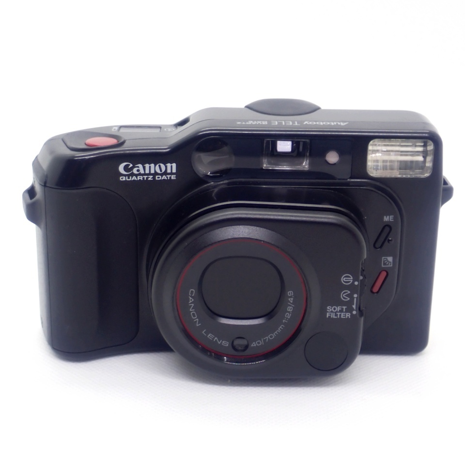 1円～★付属品あり★キヤノン Canon Autoboy TELE DATE オートボーイ コンパクトフィルムカメラ 40/70mm /REC0127-500_画像2