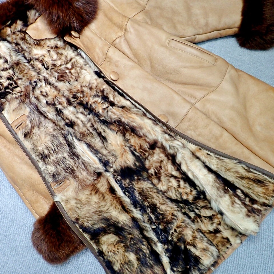  fur wool sheepskin 100% mouton mink high class fur fashion winter thing medium coat long coat /REC02072/23