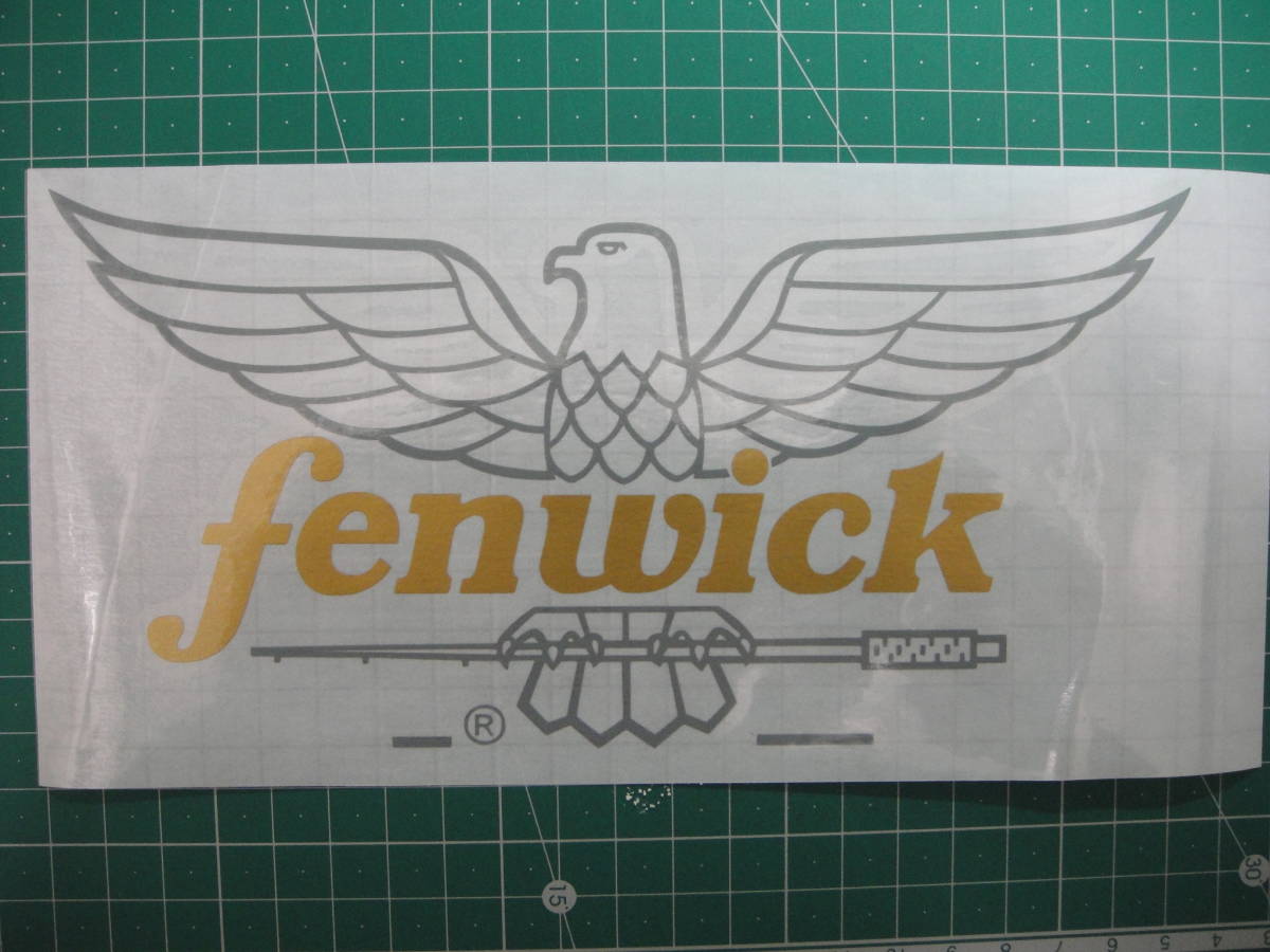 FENWICK フェンウィック 横280ｍｍ縦約138ｍｍ 2色仕様 画像は白鷲金文字 ステッカー デカール ハイグレード耐候６年 40色 CTTF FENの画像3