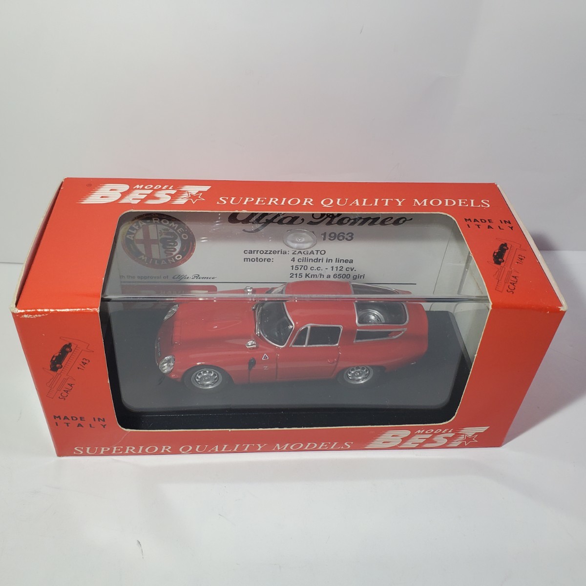 BEST MODEL Best Model 1/43[Alfa Romeo TZ1 PROVA carrozzeria ZAGATO] Alpha Carozzeria zagato красный Италия производства новый товар не использовался 119