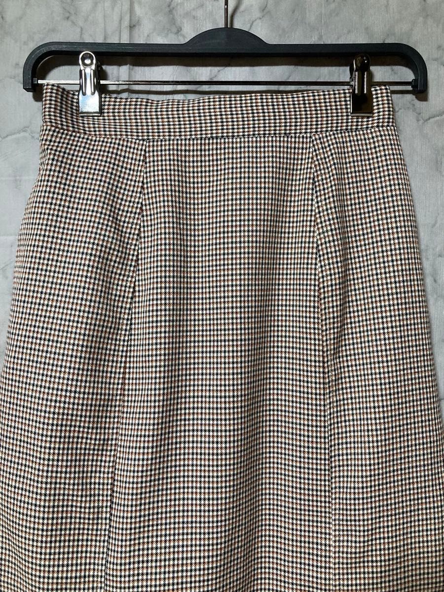 OLIVE des OLIVE マーメイドスカート　チェック　ブラウン系　フリーサイズ　