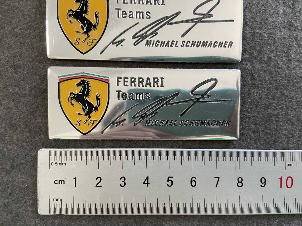 フェラーリ Ferrari★8*3CM★ カーステッカー エンブレム プレート アルミ製 フェンダーバッジ シール 傷を隠す 2枚セット 512番_画像6