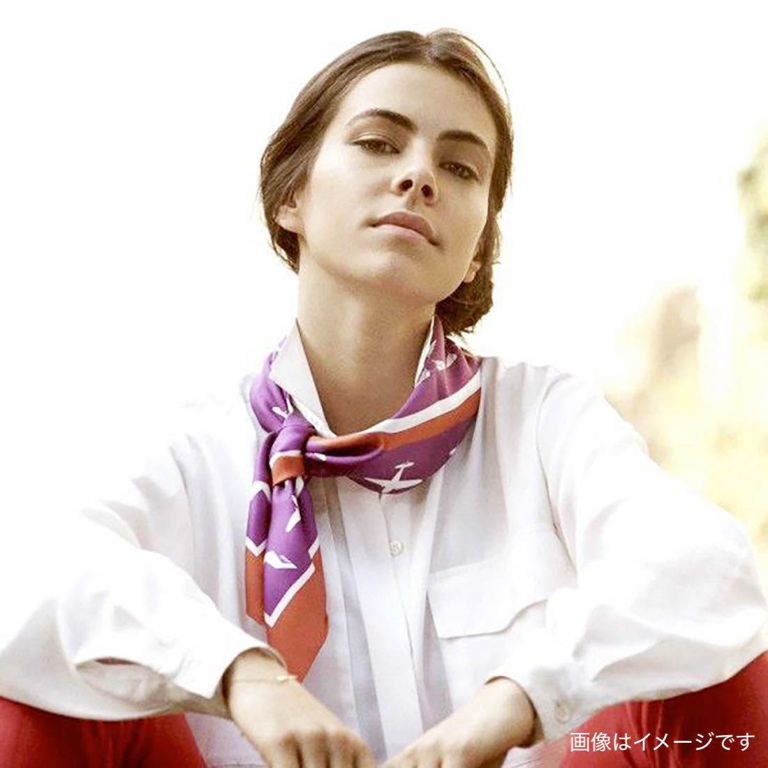 【A PIECE OF CHIC / ピースオブシック】新品未使用 Silk Scarf -TELEMARK- / シルクスカーフ Made in France フランス製