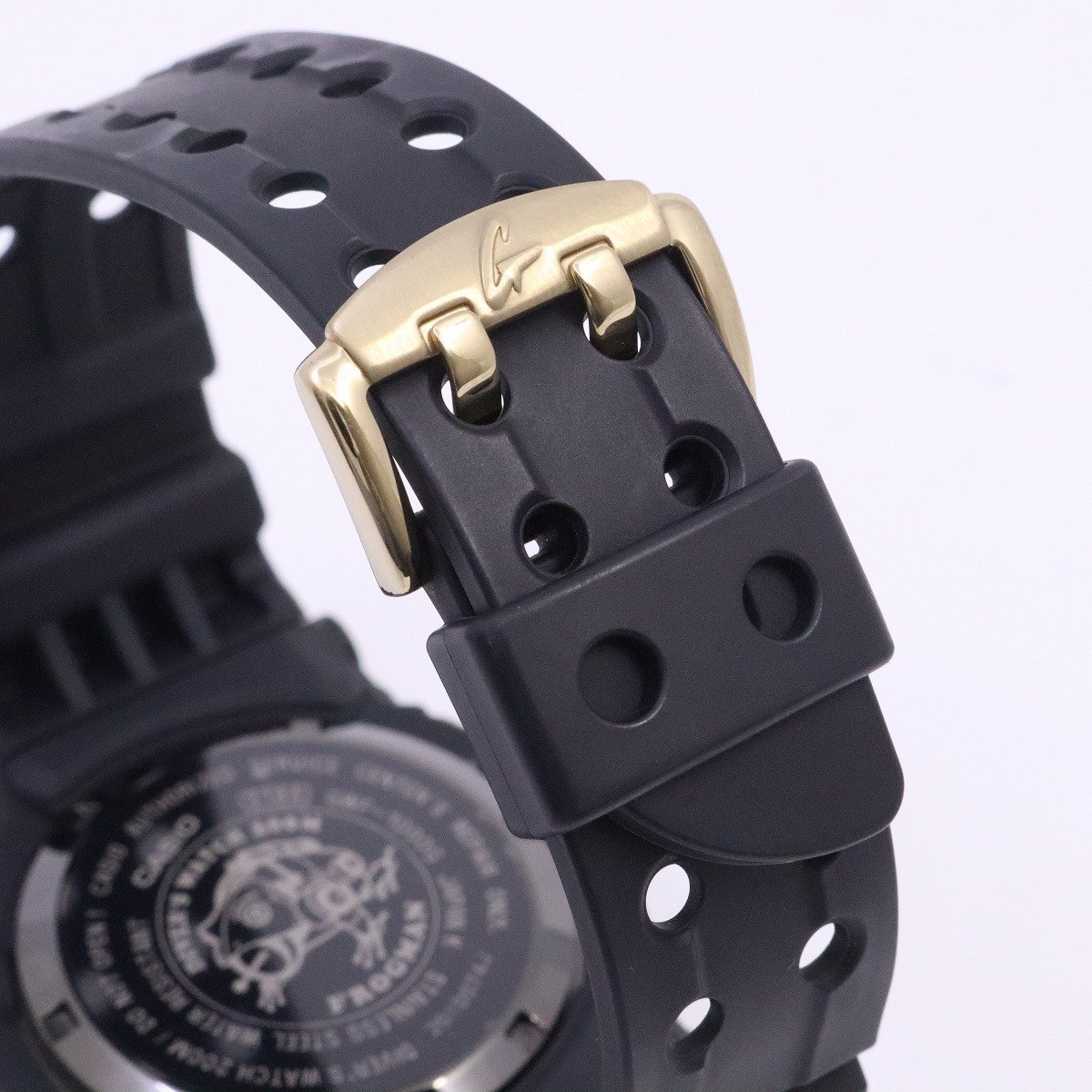 カシオ G-SHOCK フロッグマン ソーラー電波 メンズ 腕時計 ブラック×ゴールド GWF-1000G-1JR【いおき質店】_画像6