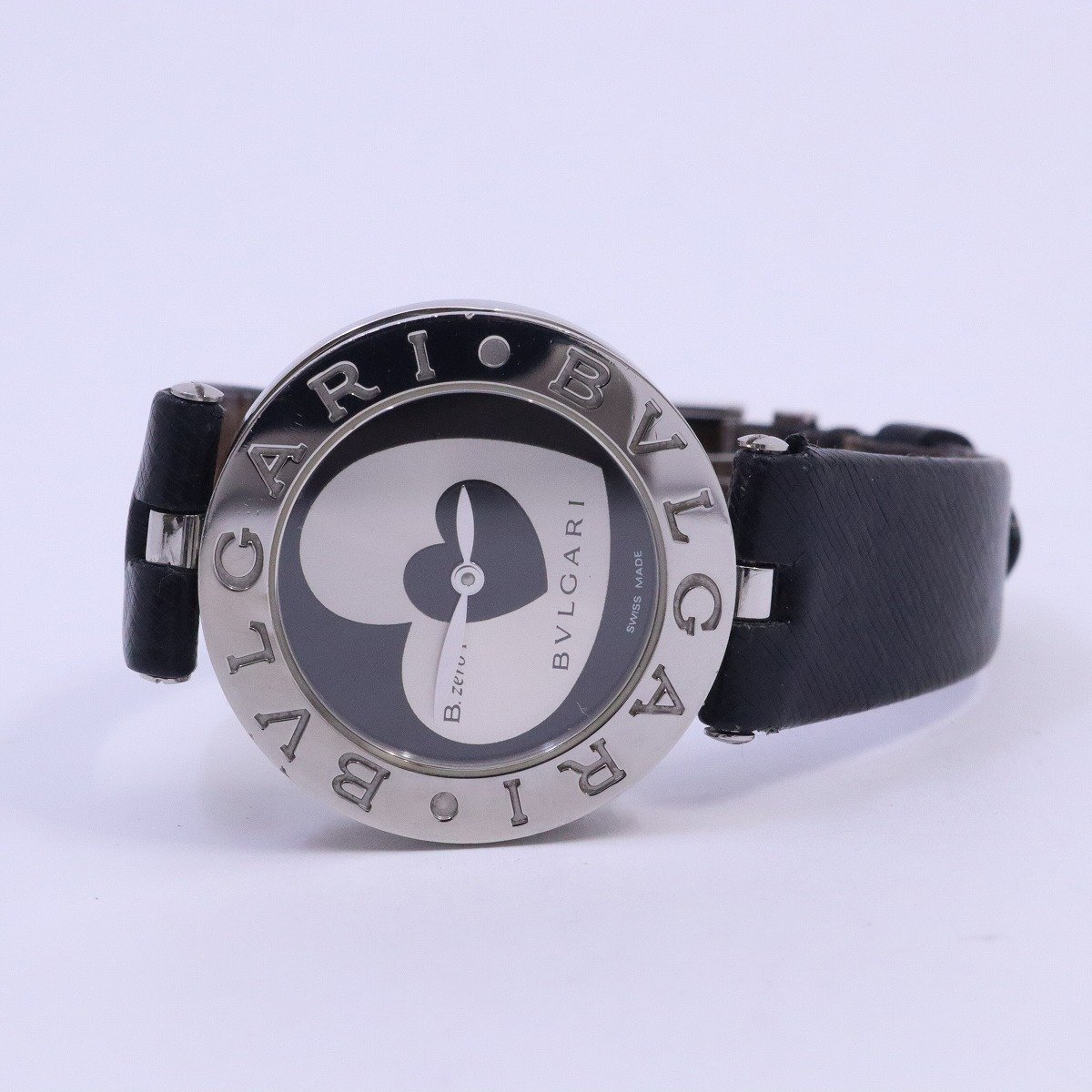 ブルガリ B-zero1 クォーツ レディース 腕時計 ダブルハート文字盤 純正革ベルト BZ30S【いおき質店】の画像2
