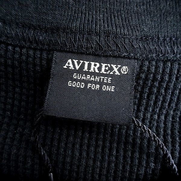 AVIREX アヴィレックス 新品 速乾ワッフルクルーネック 長袖 サーマルTシャツ ロンT カットソー 3230060 010 L ▲014▼bus135us_画像5