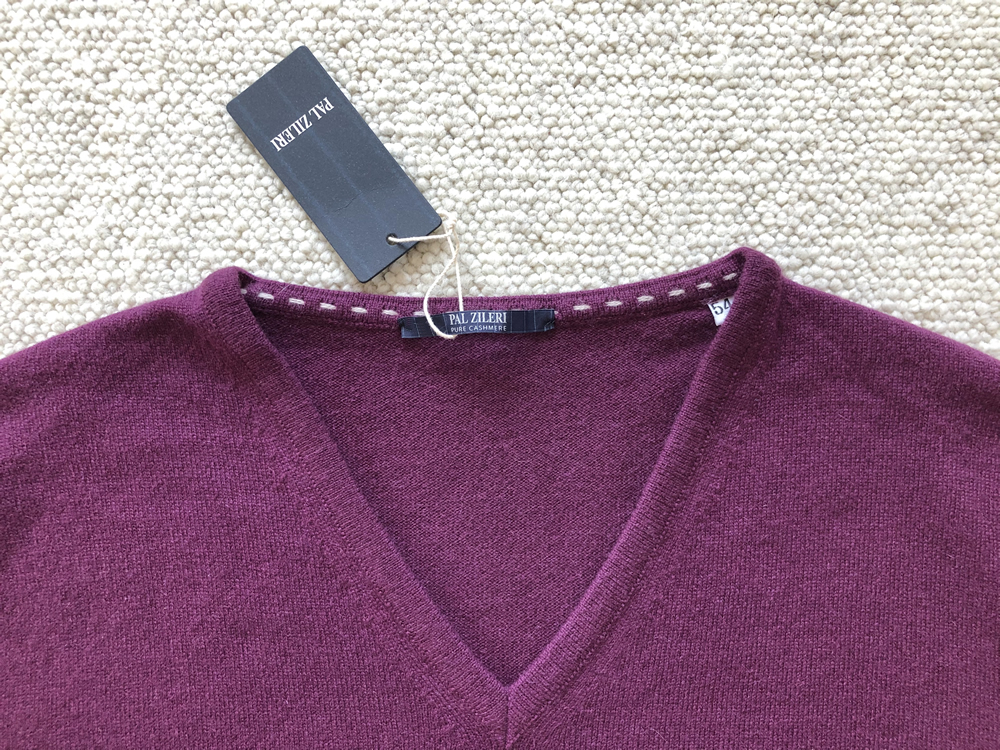 cashmere 100% made in Italy new goods PAL ZILERI Pal gilet liV neck knitted 12 ten thousand 