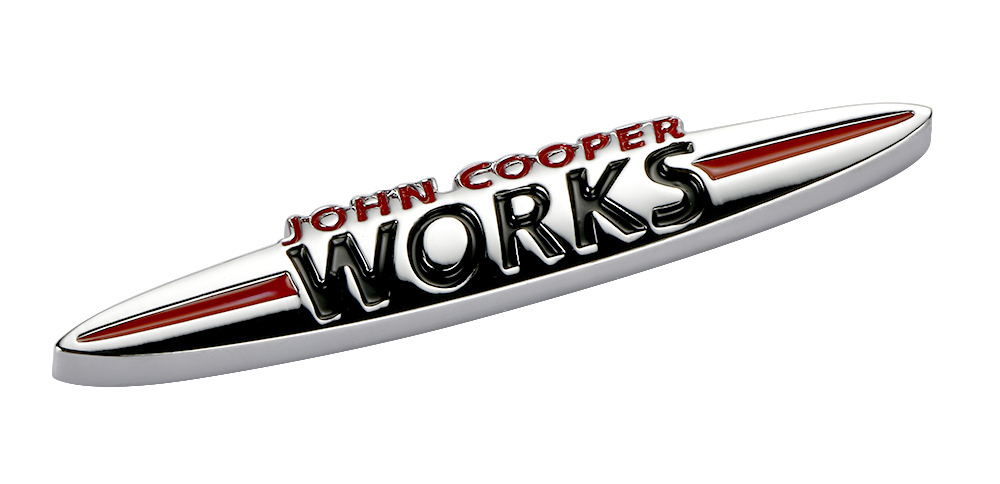 MINI JCW エンブレムステッカー  John Cooper Works 13.5cm×2.5cmの画像1