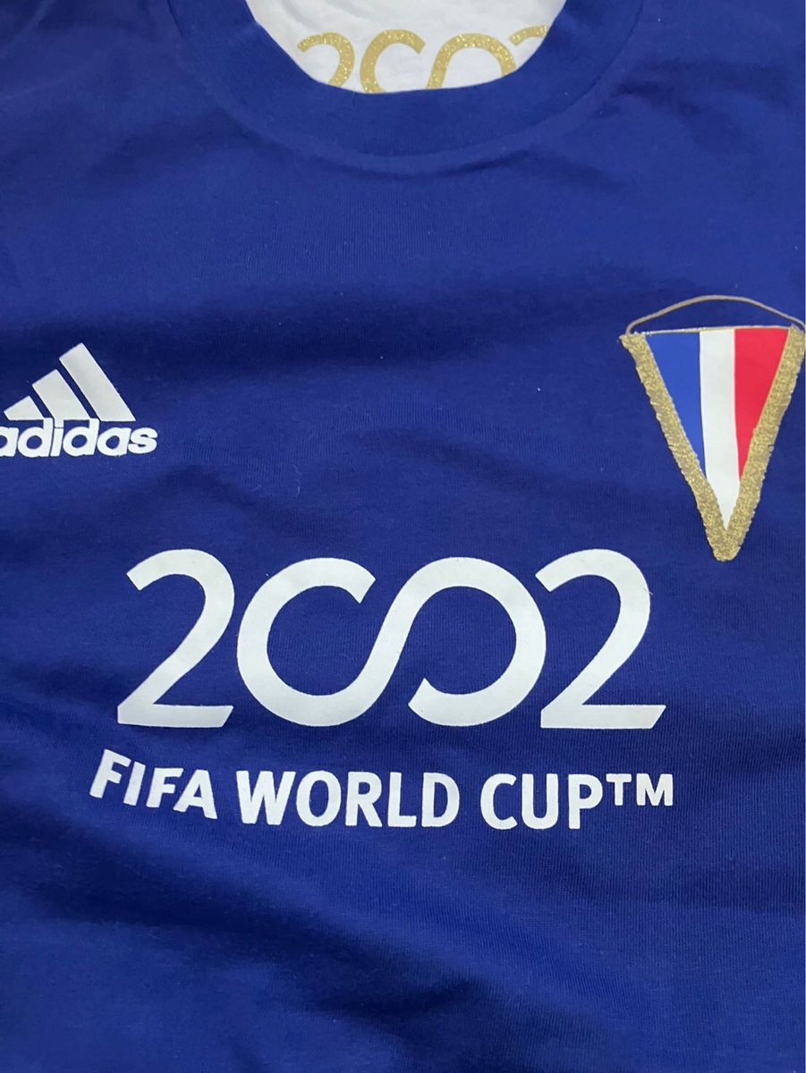 レア　2002年　日韓W杯　フランス代表　アディダス　記念Tシャツ　リバーシブル