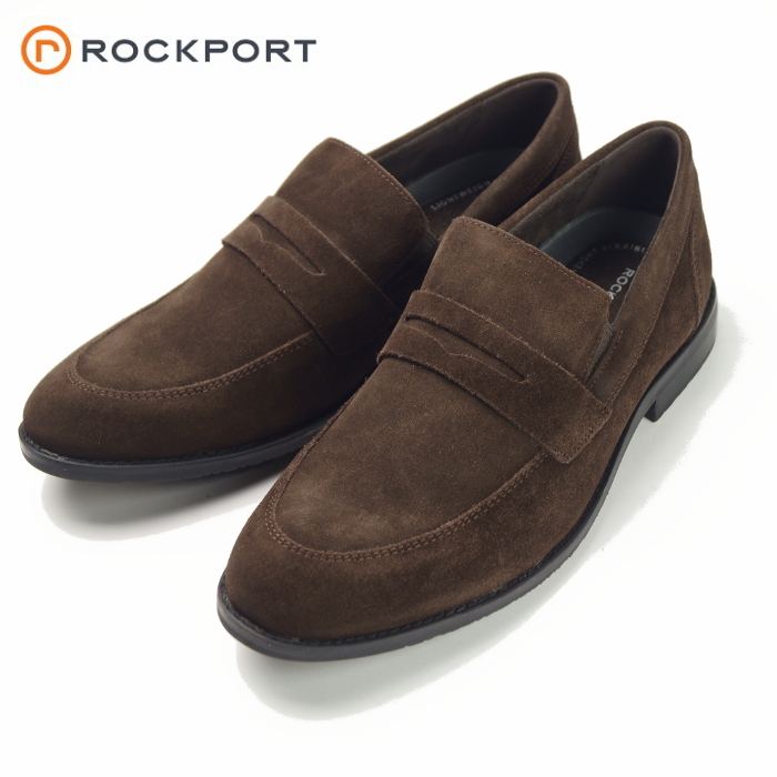 【未使用】ROCKPORT ロックポート《TRUTECH 衝撃吸収・クッション》本革 スエード ペニー ローファー ビジネス シューズ 25.5cm 濃茶_画像6