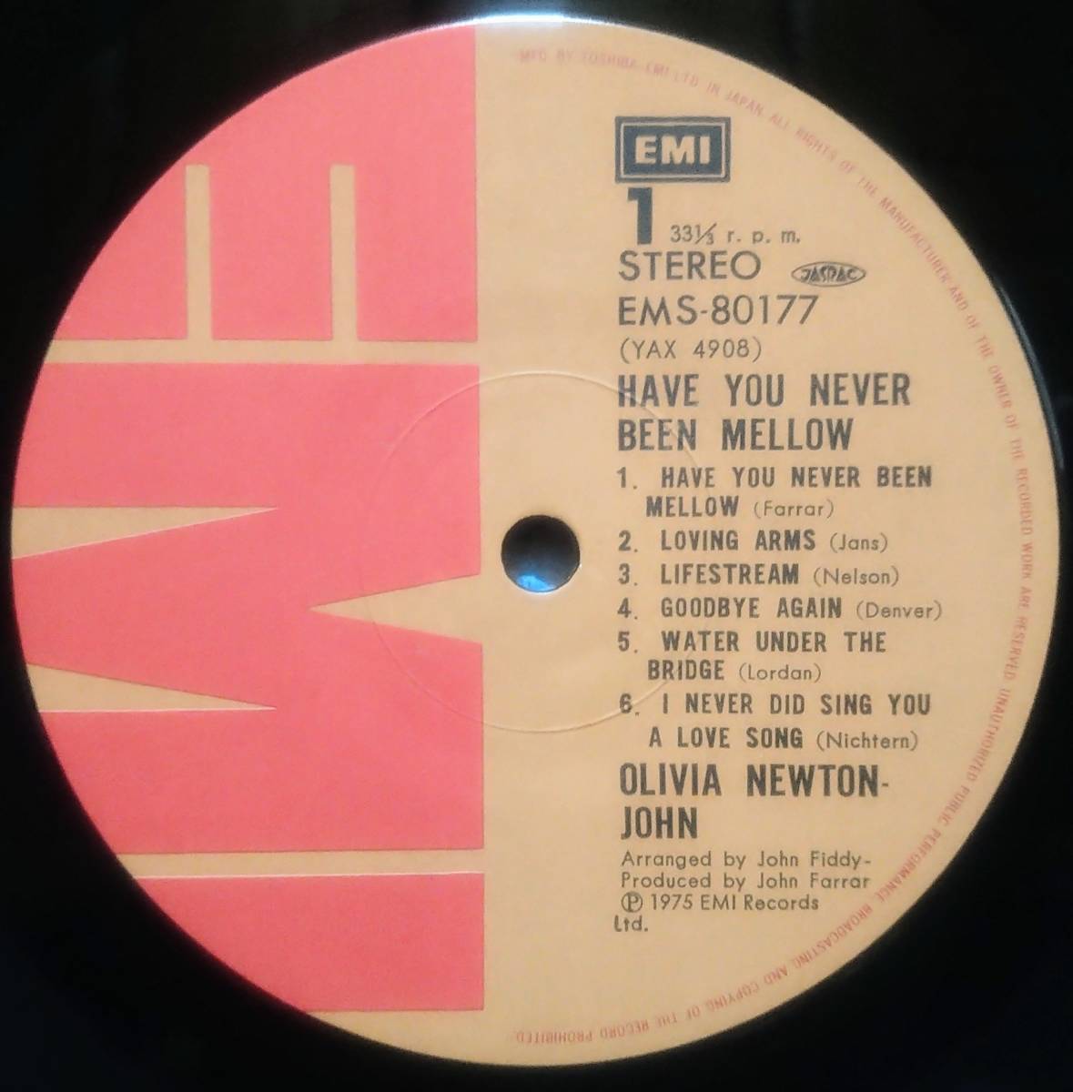 【LP 洋Pop】Olivia Newton-John「Have You Never Been Mellow」JPN盤_Side1